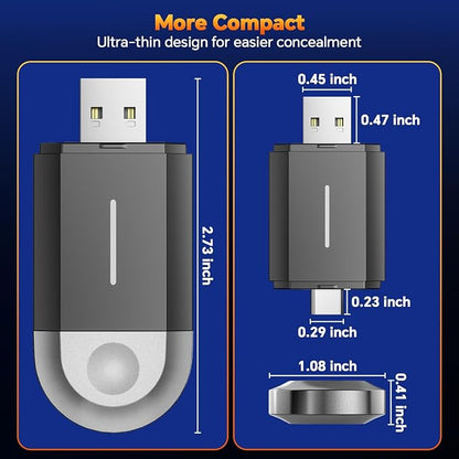 Master Cables 2 in 1 Wireless Carplay Adapter for Apple CarPlay & Android Auto, USB A & USB C Dongle Converts Wired to Wireless, Compatible with Cars from 2016, Plug & Play