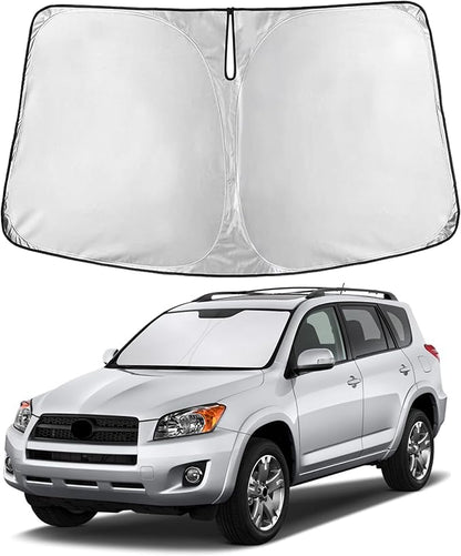 EcoNour Windshield Sunshade Compatible for Toyota RAV4 2006-2010 2011 2012, Sun Visor for Front Windshield & Window Sun Shade Cover, UV Heat Blocker & Protector, Car Accessories