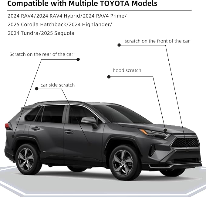 Magnetic Gray Metallic(1G3) Car Paint Touch Up Pen Compatible with Toyota, 2-In-1 Color Accurate Touch Up Car Scratch Repair Paint Match Toyota Series Automotive Scratch Remover for Nicks&Chips Repair