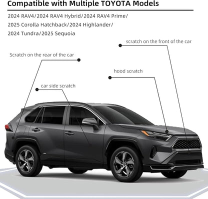 Magnetic Gray Metallic(1G3) Car Paint Touch Up Pen Compatible with Toyota, 2-In-1 Color Accurate Touch Up Car Scratch Repair Paint Match Toyota Series Automotive Scratch Remover for Nicks&Chips Repair
