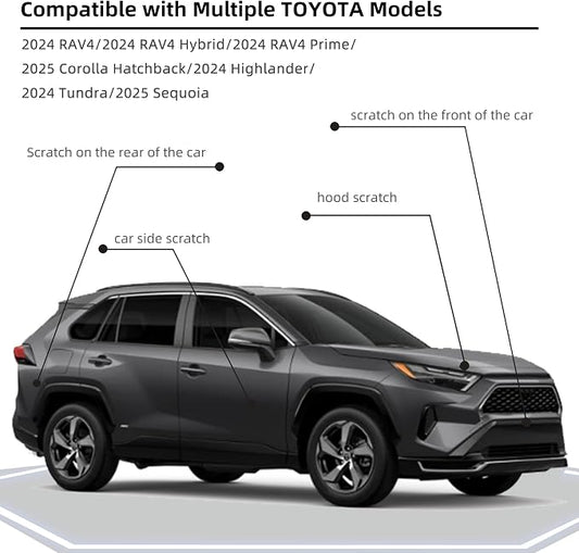 Magnetic Gray Metallic(1G3) Car Paint Touch Up Pen Compatible with Toyota, 2-In-1 Color Accurate Touch Up Car Scratch Repair Paint Match Toyota Series Automotive Scratch Remover for Nicks&Chips Repair