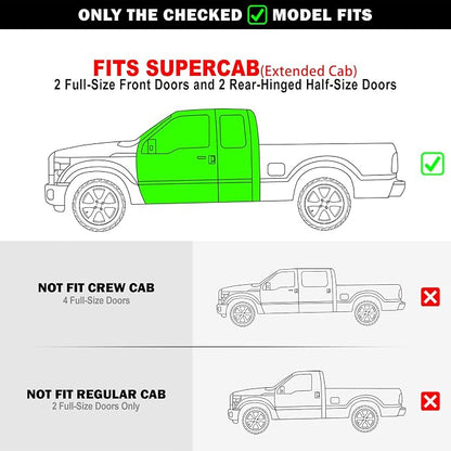 APS Stainless Steel Pocket Steps Running Boards Side Bars Compatible with Ford F250 F350 Super Duty 1999-2016 Extended Cab
