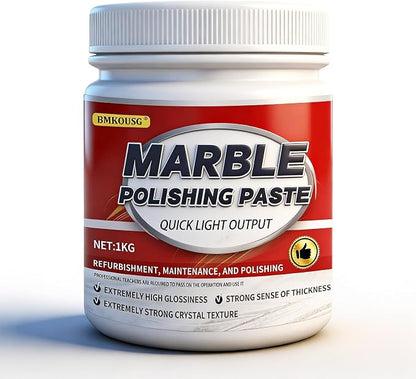 Granite Polishing Paste, Marble Cleaner Countertop, Quartz Polish, Granite Polishing Kit | Marble Cleaner and Polish - Enhances Shine & Maintenance, Safe for Stone Surfaces, 2.2LB (1 - PCS)