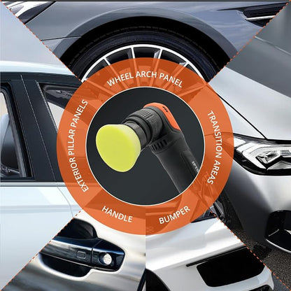 SPTA Yellow T80 Mini High-Cut Foam Polishing Pad, 5Pcs 2inch/50mm Sponge Polishing Buffing Pads, Car Foam Detail Polishing Pad Kit for Car Detail Polishing, Small Area Polishing -FPBFS2Y