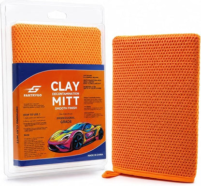 Premium Single Clay Mitt for Auto Detailing – Scratch-Free Synthetic Glove, Reusable Clay Bar Alternative for Paint, Glass & Plastic, Quick and Efficient Decontamination