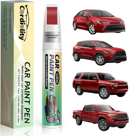 Barcelona Red Pearl(3R3) Touch Up Paint Pen for Toyota,Car Paint Scratch Repair Pen Quick and Easy Fix Auto Paint Scratch