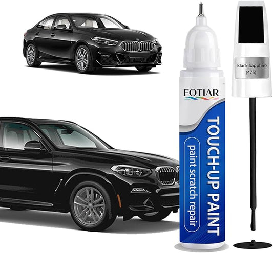 Black Sapphire 475 Touch up Paint for BMW-Exact Match Scratch Repair Kit 2-In-1 Premium Car Paint Pen for Chips & Nicks