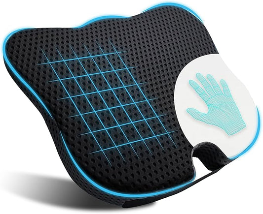 Lofty Aim Car Seat Cushion, Comfort Memory Foam Car Cushions for Driving (Black)