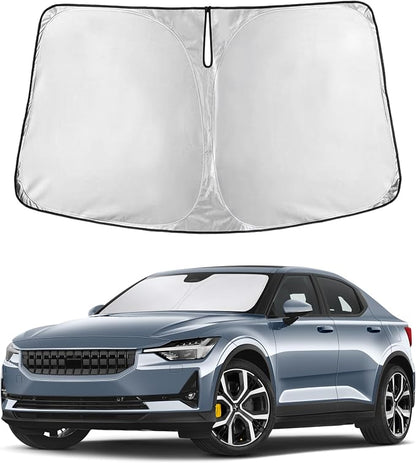 EcoNour Windshield Sunshade Compatible for Polestar 2 2020-2023 2024 2025, Sun Visor for Front Windshield & Window Sun Shade Cover, UV Heat Blocker & Protector, Car Accessories