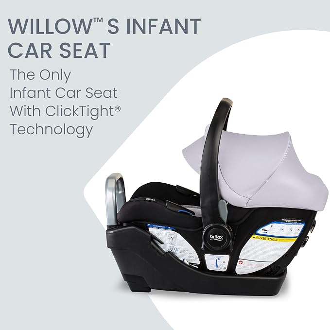 Britax Willow S Infant Car Seat with Alpine Base, ClickTight Technology, Rear Facing Car Seat & BOB Gear® Wayfinder™ Jogging Stroller Infant Car Seat Adapter, Compatible with Select Britax, Nuna