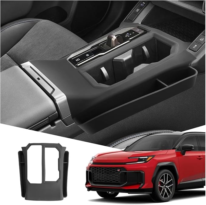ECOZEN Center Console Organizer Tray For 2026 Toyota RAV4 - Silicone Cover Center Console Anti Scratch Protective Pad Pocket Storage Tray For 2026 RAV4 Interior Accessories
