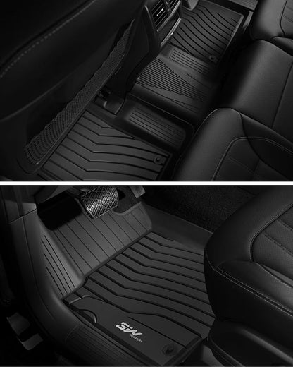 Floor Mats for Mercedes Benz GLE (2016-2018) - 3W Front and Rear 2 Rows All Weather Floor Liners Heavy Duty Custom Fit Vehicle Floor Carpet Mats Liner for Benz ML, Benz GL, Benz GLS (2017-2018), Black