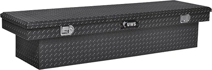 UWS EC10322 63-Inch Gloss Black Heavy-Wall Aluminum Truck Tool Box, RigidCore Lid