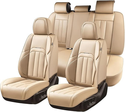 Coverado Car Seat Cover, Cover for Cars Full Seat, Premium Leather, Universal Fit Waterproof Seat Protectors, Car Seat Cushion Non-Slip for Most Cars