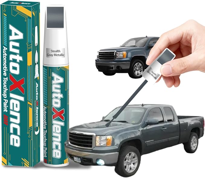 Stealth Gray Metallic(WA928L) Touch Up Paint Compatible with GMC Car Paint Pen Scratch Repair Automotive Scratch Remover Fix Exact Color Match