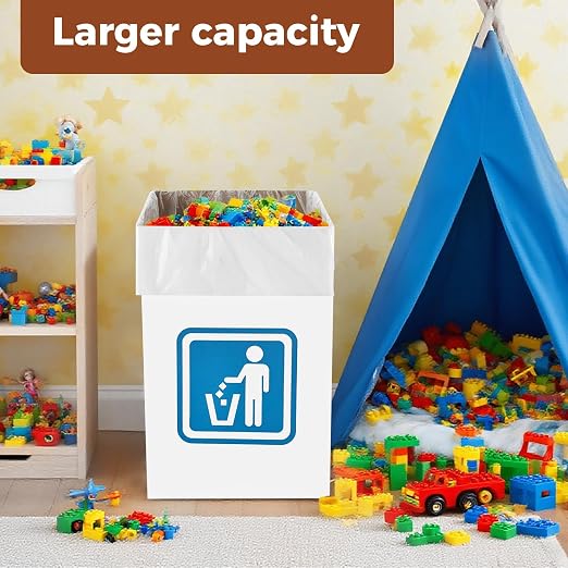 13 Gallon Cardboard Trash cans for Events (Pack of 10)， with 20 Liners Included，Be applicableOutdoor Events pop up Trash cans for Parties，Reusable Portable Garbage Can，in-Home Recycling Bins
