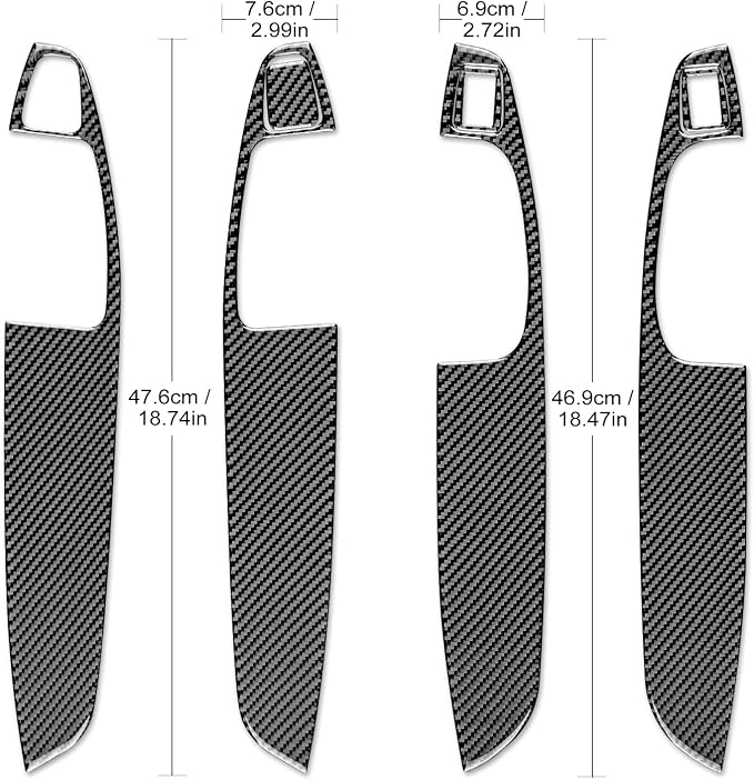 AIRSPEED Carbon Fiber Door Window Button Panel Cover for BMW E46 1998-2006, Center Console Interior Trim, Black Carbon Fiber