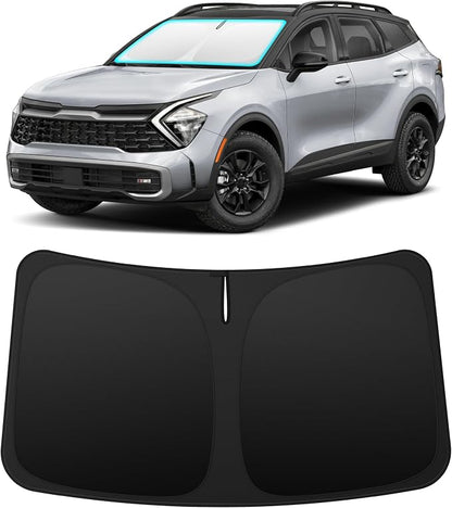 INSAUTO Custom Fit Windshield Sun Shade Accessories for Kia Sportage 2023-2026, Foldable Front Window Sunshade, UV & Heat Reflector, Keeps Interior Cool, Includes Storage Bag