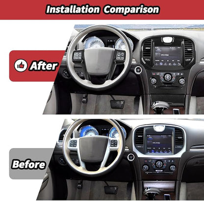JeCar 5pcs Carbon Fiber Interior Trim Kit Interior Accessories for 2011-2014 Chrysler 300/300C