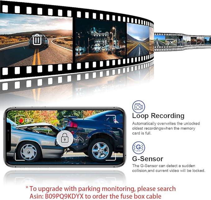 Fitcamx 4K Dash Cam Suitable for Volvo V90 XC60 S90 2022-2026 B5 B6 T8 (Model B), OEM Factory Look, 2160P UHD Video, Built-in WiFi & APP, Loop Recording, G-Sensor, Easy to Install, 64GB Card