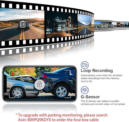 Fitcamx 4K Dash Cam Suitable for Volvo V90 XC60 S90 2022-2026 B5 B6 T8 (Model B), OEM Factory Look, 2160P UHD Video, Built-in WiFi & APP, Loop Recording, G-Sensor, Easy to Install, 64GB Card