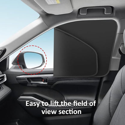 Car Window Sun Shades Curtains - Magnetic Privacy Curtains Side Window Sun Shades 100% Block Light Car Window Covers with Cooler Feeling (dexterous, 4pcs)