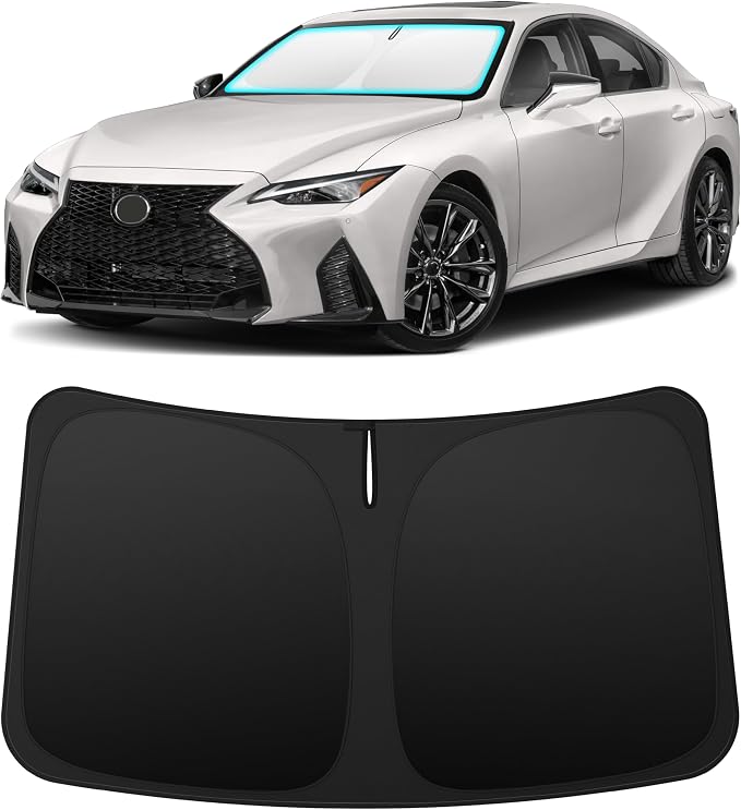 INSAUTO Custom Fit Windshield Sun Shade Accessories for Lexus is 2014-2025, Foldable Front Window Sunshade, UV & Heat Reflector, Keeps Interior Cool, Includes Storage Bag