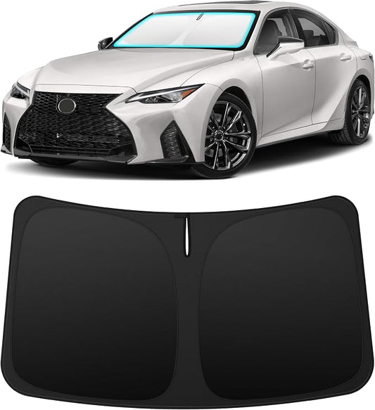 INSAUTO Custom Fit Windshield Sun Shade Accessories for Lexus is 2014-2025, Foldable Front Window Sunshade, UV & Heat Reflector, Keeps Interior Cool, Includes Storage Bag