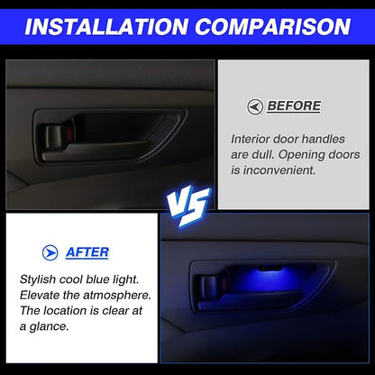 Powerty Compatible with LED Light 2020-2025 2026 Toyota Highlander Accessories Inner Door Handle Bowl Mood Lighting Decorative Interior Lamp 4PCS Blue