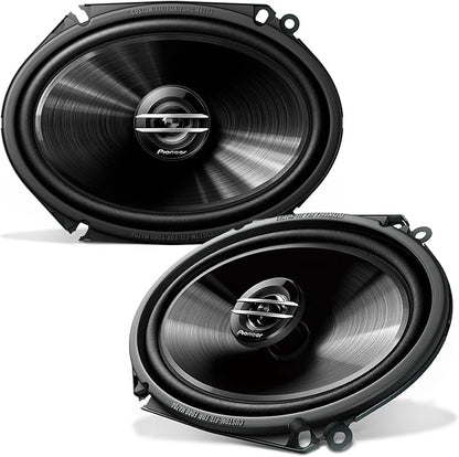 Pioneer G-Series TS-G6820S 6” x 8” 2-Way Speakers (Pair) – 250W Max, Balanced Sound + Smooth Treble, Great Stock Replacement, High-Efficiency Speaker Designed for OEM Power
