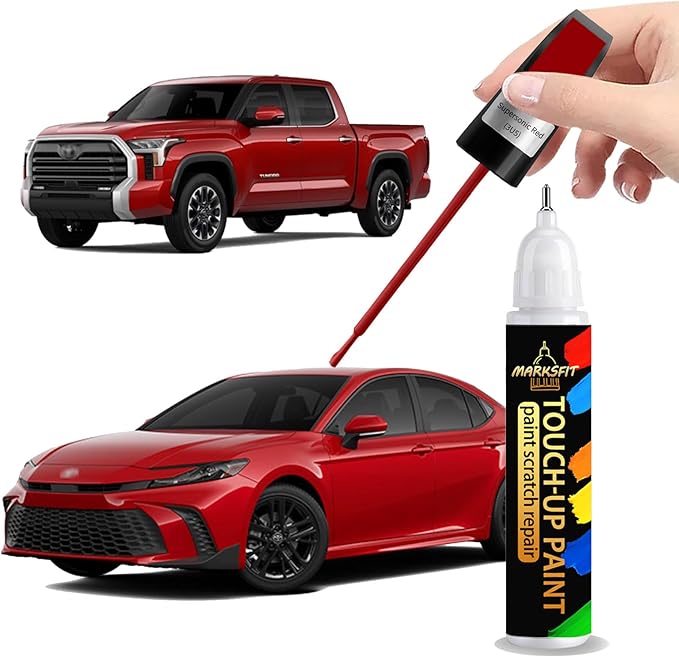 Supersonic Red (3u5) Touch Up Paint For Toyota Exact Match-Chips and Nicks 2 in 1 Car Paint Pen Scratch Rapair for Avalon/RAV4/Camry/Corolla/Highlander/Prius/Sequoia/Sienna/Tacoma