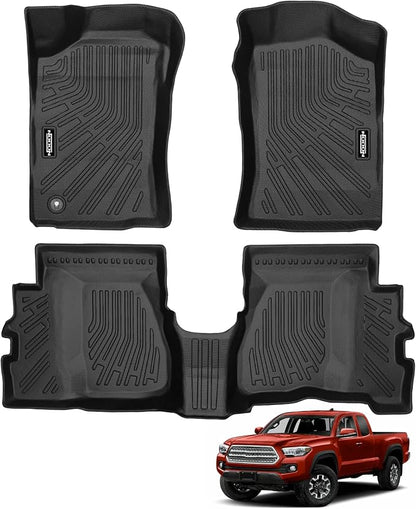 Custom Fit Floor Mats for 1995-2004 Toyota Tacoma(Only Fit for Tacoma XtraCab 1995-2004), All Weather TPE Floor Liners, Odorless Full Set Interior Accessories(Not for Double Cab)
