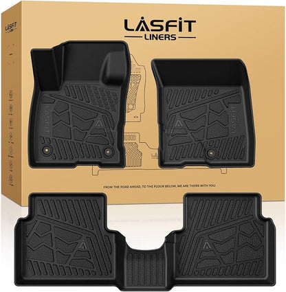 LASFIT Floor Mats for Ford Maverick 2022-2025 2026 (for EcoBoost Gasoline Models Only) All Weather Car Floor Pretoctor TPE Truck Liners for Ford Maverick Gas, 1st & 2nd Row Black