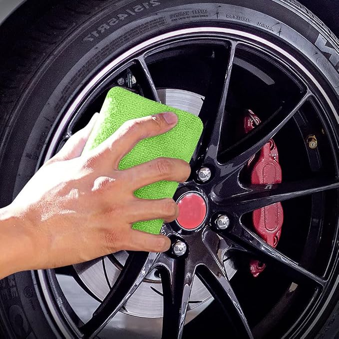 HOMEXCEL Microfiber Applicator Pads, Scratch-Free Car Wash Sponge for Cleaning, Premium Wax Foam Applicator Pads for Car Detailing, 5”x3”, 8 Pack, Green