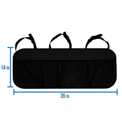 FH Group E-Z Travel Multi-Pocket Trunk Organizer, (GRAY) Universal Fit, Waterproof Large Capacity Hanging Car Organizer Seat Back Protectors Multi-Pocket Car Travel Storage Durable Foldable Storage