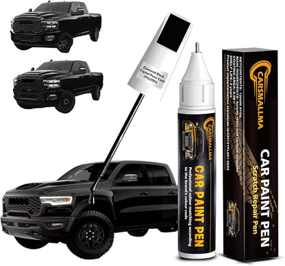 Diamond Black Crystal Pearl-Coat(PXJ/KXJ) Car Touch Up Paint for Ram, Color Accurate Car Paint Scratch Repair Pen Kit Quick & Easy Fix Vehicle Chips and Automotive Nicks Scuff