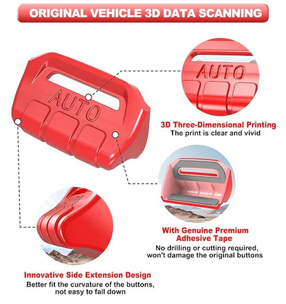 Fits for JL Jeep 4 PCS Upgrade Window Switch Button Cover Compatible with Jeep Wrangler JL JLU 2026 2025 2024 2023 2022 2021 2020 2019 2018 & Gladiator JT 2020-2026 Interior Accessories (Bright Red)