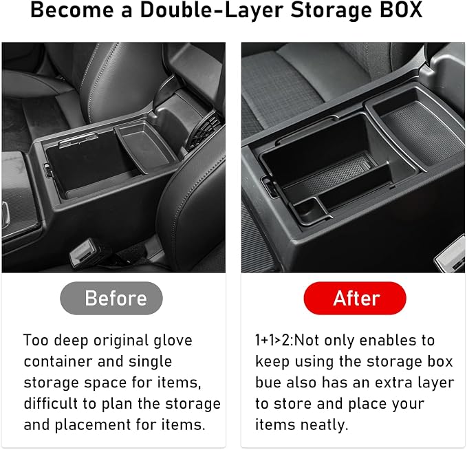TTCR-II Compatible with Honda Civic Center Console Organizer 2022-2025 2026, for Civic Console Organizer Tray (Upper), Center Armrest Storage Box for EX LX Sport Touring (Not Fit Type R and Si)