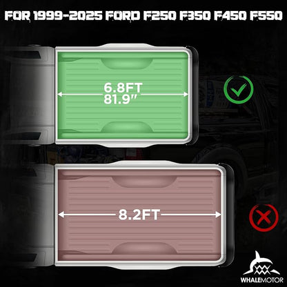 Hard Folding Truck Bed Tonneau Cover Compatiable with Ford Super Duty 6.8 FT Standard Box, 1999-2026 F250 F350 F-250 F-350, Tri Fold Style