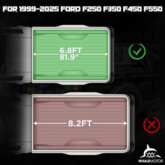 Hard Folding Truck Bed Tonneau Cover Compatiable with Ford Super Duty 6.8 FT Standard Box, 1999-2026 F250 F350 F-250 F-350, Tri Fold Style