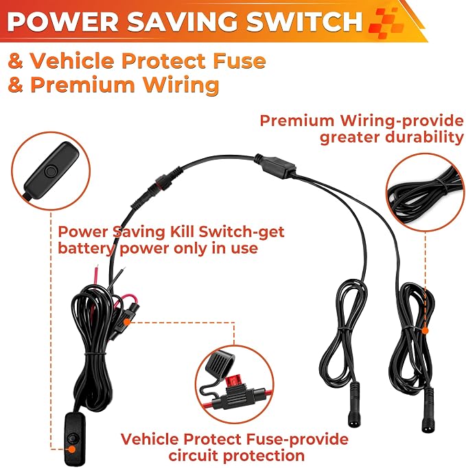 4 Pods Pure White LED Rock Lights Kit with Switch Wiring Harness,6500K 108 LEDs Bright Rock Lights for Trucks,Waterproof Underglow Light for Car Jeep Off Road ATV UTV SUV(Patented)