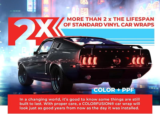 ColorFusion PPF by VViViD, Gloss Metallic Shadow Ash Grey Dry Apply PPF Vinyl Car Wrap Roll 10ft x 5ft