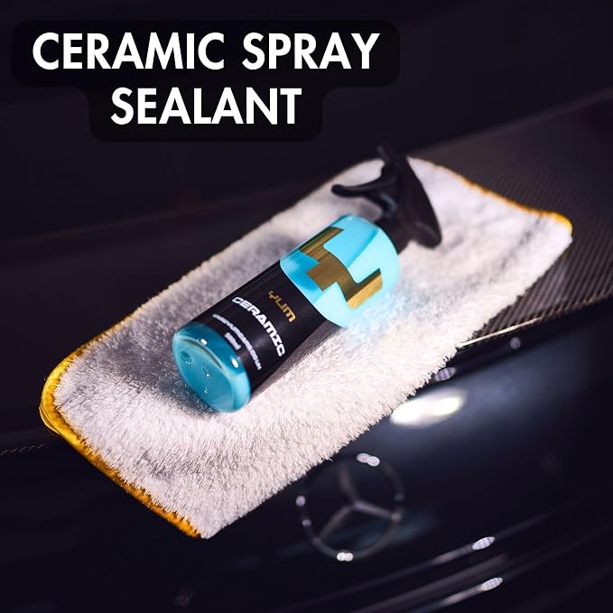 Yum Ceramic – Advanced Spray Ceramic Coating for Long-Lasting Gloss and Water Repellency – Easy Application on Paint, Glass and Trim – Safe on Coated & Uncoated Vehicles and Surfaces – 500ml