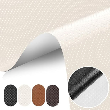 8x79inch Breathable Perforated Self-Adhesive Leather Repair Patch for Furniture, Couches, Car Seats, Office Chairs Faux Leather & Vinyl Repair Kit (Beige)
