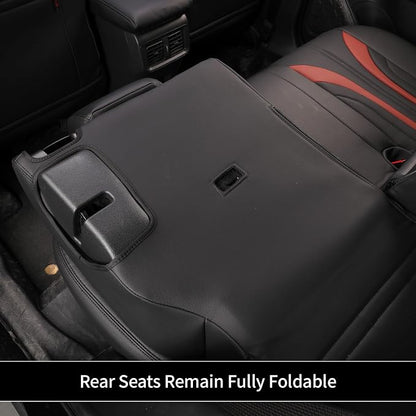 EKR Corolla Seat Covers Custom Fit for Toyota Corolla 2020 2021 2022 2023 2024 2025 2026 SE &2023-2025 XSE &2025 FX,Leather Car Seat Covers Full Set-Faux Leather(Black +Burgundy)