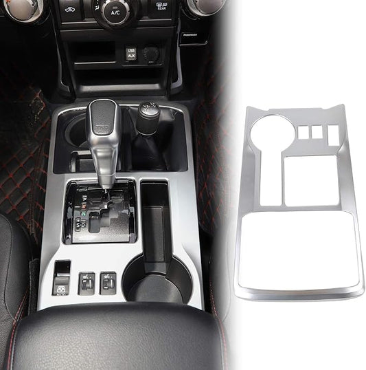 JeCar Car Gear Shift Panel Cover Trim Decoration Frame for Toyota 4Runner 2010-2020 (Silver)