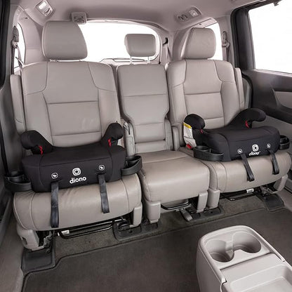 Diono Solana 2 XL Pack of 2 2022, Dual Latch Connectors, Lightweight Backless Belt-Positioning Booster Car Seat, 8 Years 1 Booster Seat, Black