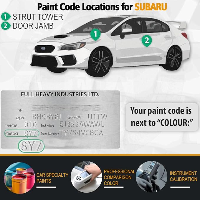 G1U Ice Silver Metallic Car Touch Up Paint for Subaru, Color Accurate Car Paint Scratch Repair Pen Kit Quick & Easy Fix Vehicle Chips and Automotive Nicks Scuff