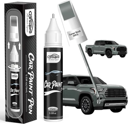 Lunar Rock(6X3) for Toyota Touch Up Paint Pen, 2 in 1 Car Scratch Remover with Pen Tip and Brush, Precise Color Match for Car Paint Scratch Repair, Quickly and Easily Fix Chips and Nicks