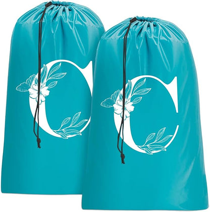 Sylfairy 2 Pack Extra Large Travel Laundry Bag, Dirty Clothes Organizer with Drawstring,Heavy Duty Travel Laundry Bags